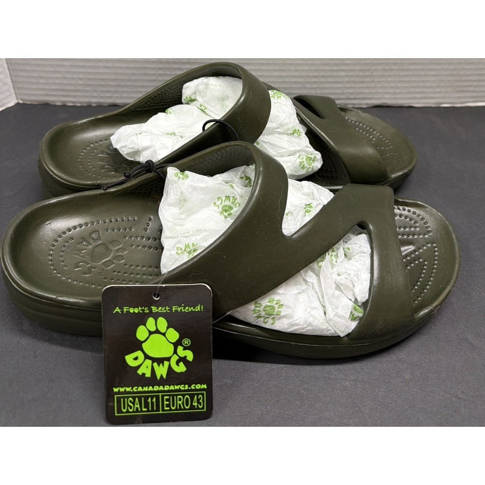NEW W/TAGS   DAWGS LADIES Z SANDALS OLIVE GREEN SIZE 11